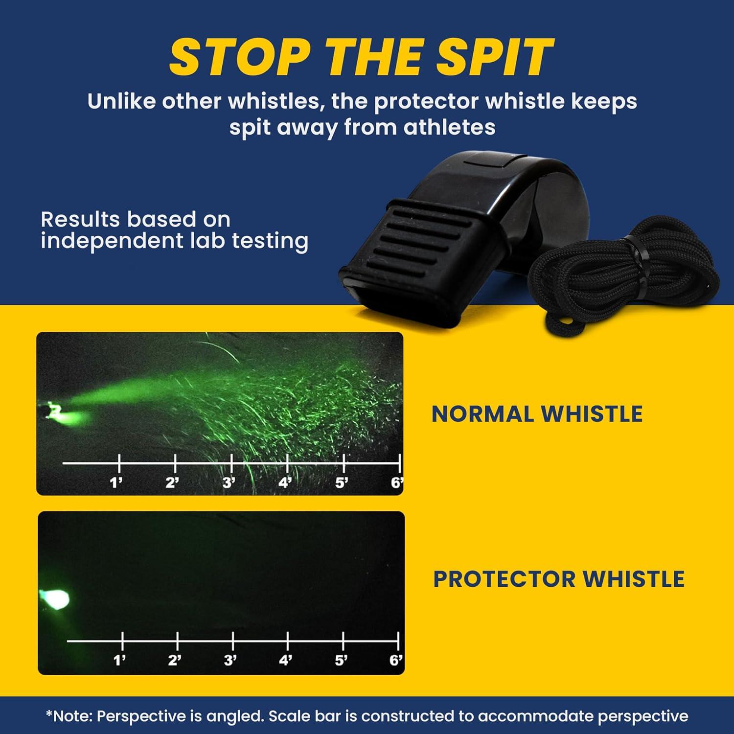 Silbato Protector P51 - Silbato de Seguridad Negro con Cordón