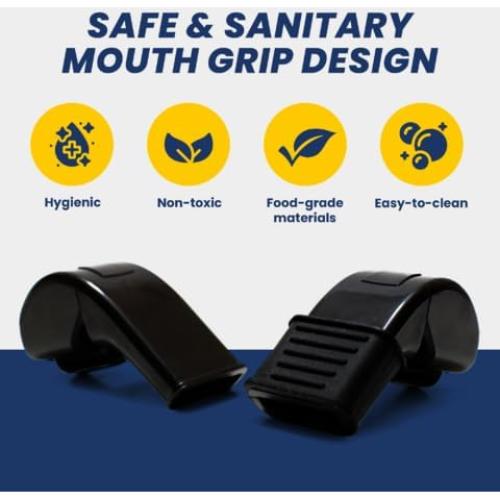 Silbato Protector P51 - Silbato de Seguridad Negro con Cordón