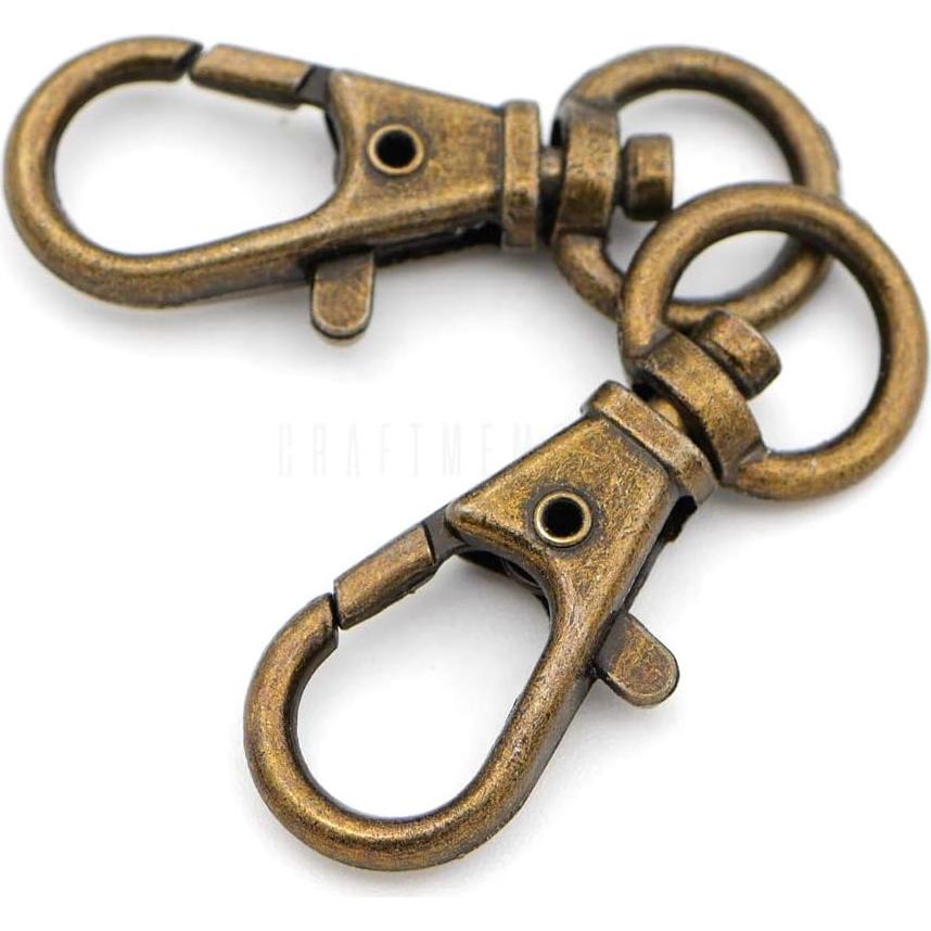 Ganchos Giratorios de Metal CRAFTMEMORE 50 pcs 32mm