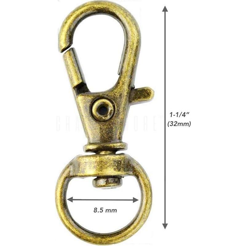 Ganchos Giratorios de Metal CRAFTMEMORE 50 pcs 32mm