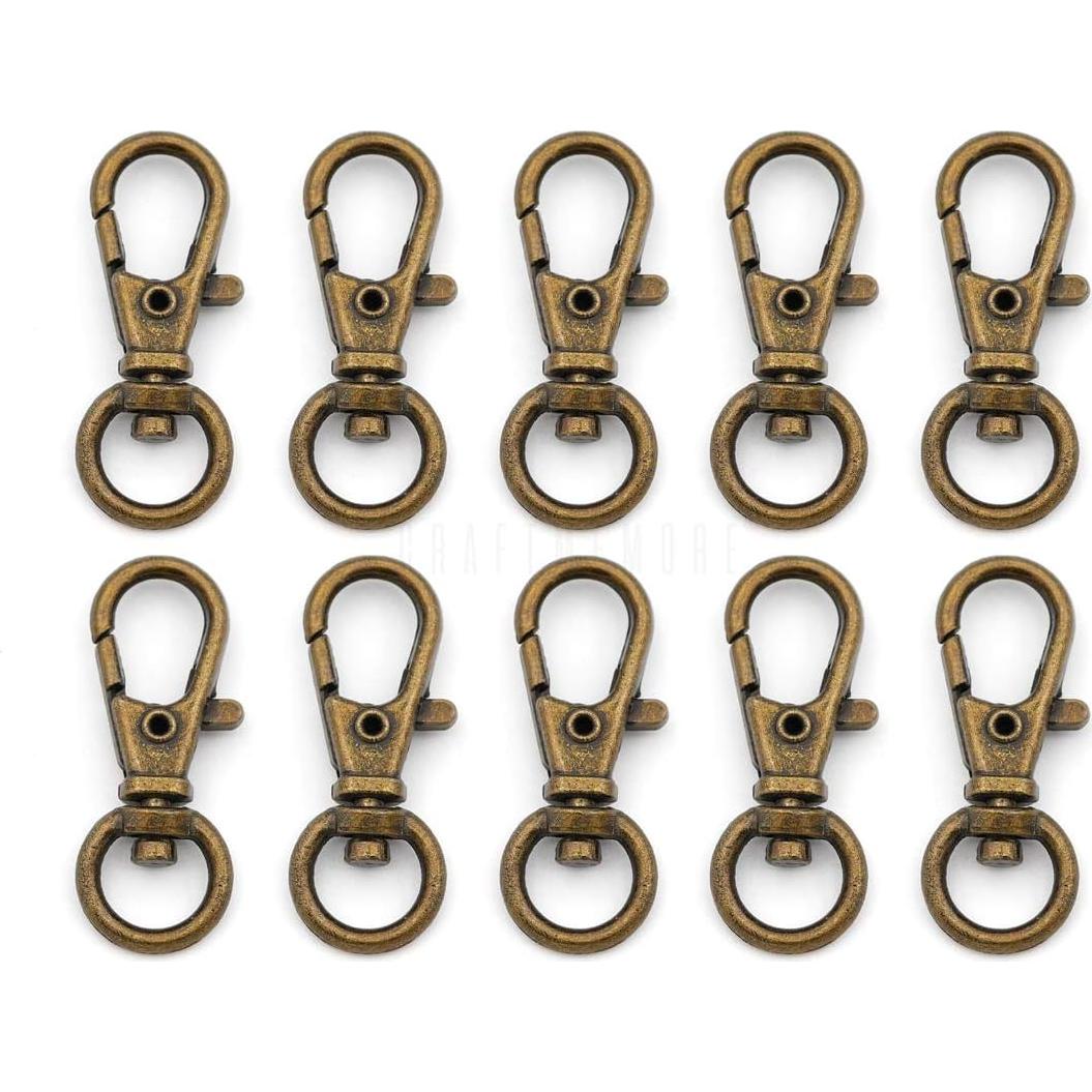 Ganchos Giratorios de Metal CRAFTMEMORE 50 pcs 32mm