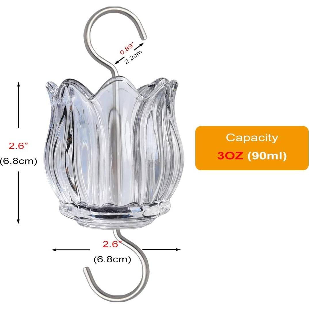 Moat de vidrio HOLAHOMA para colibríes 90 ml dorado