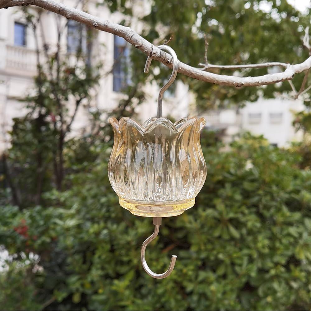 Moat de vidrio HOLAHOMA para colibríes 90 ml dorado