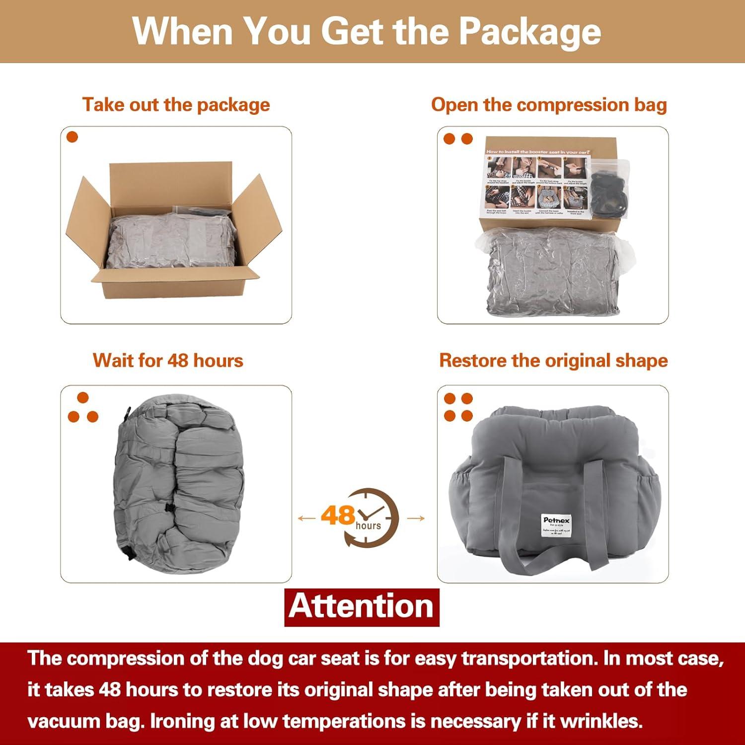 Asiento de Coche para Perros Pequeños Petnex Verde Militar