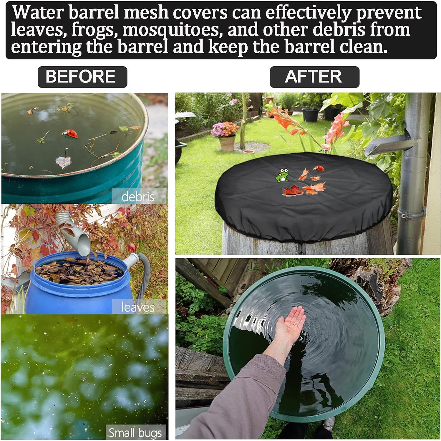 Funda de Malla para Barril de Lluvia Poweka 99 cm 2 Pcs