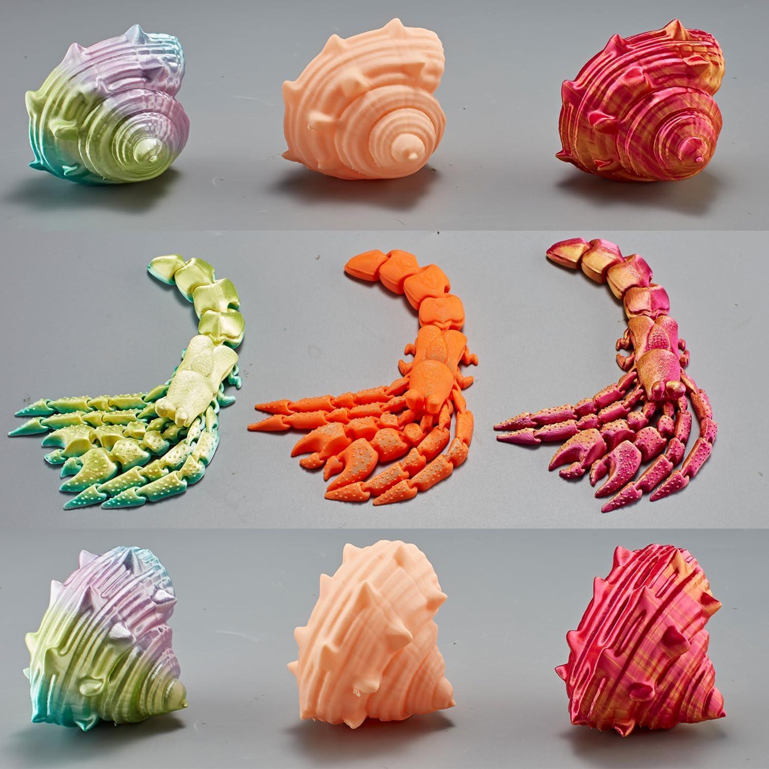 Cangrejo Ermitaño 3D FUNWISH Juguete Sensorial Naranja