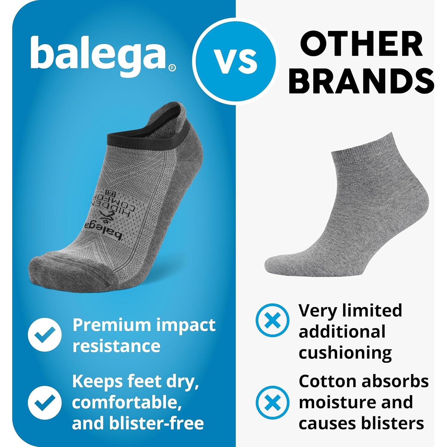 Calcetines de Correr Balega Hidden Comfort Unisex - Paquete de 3