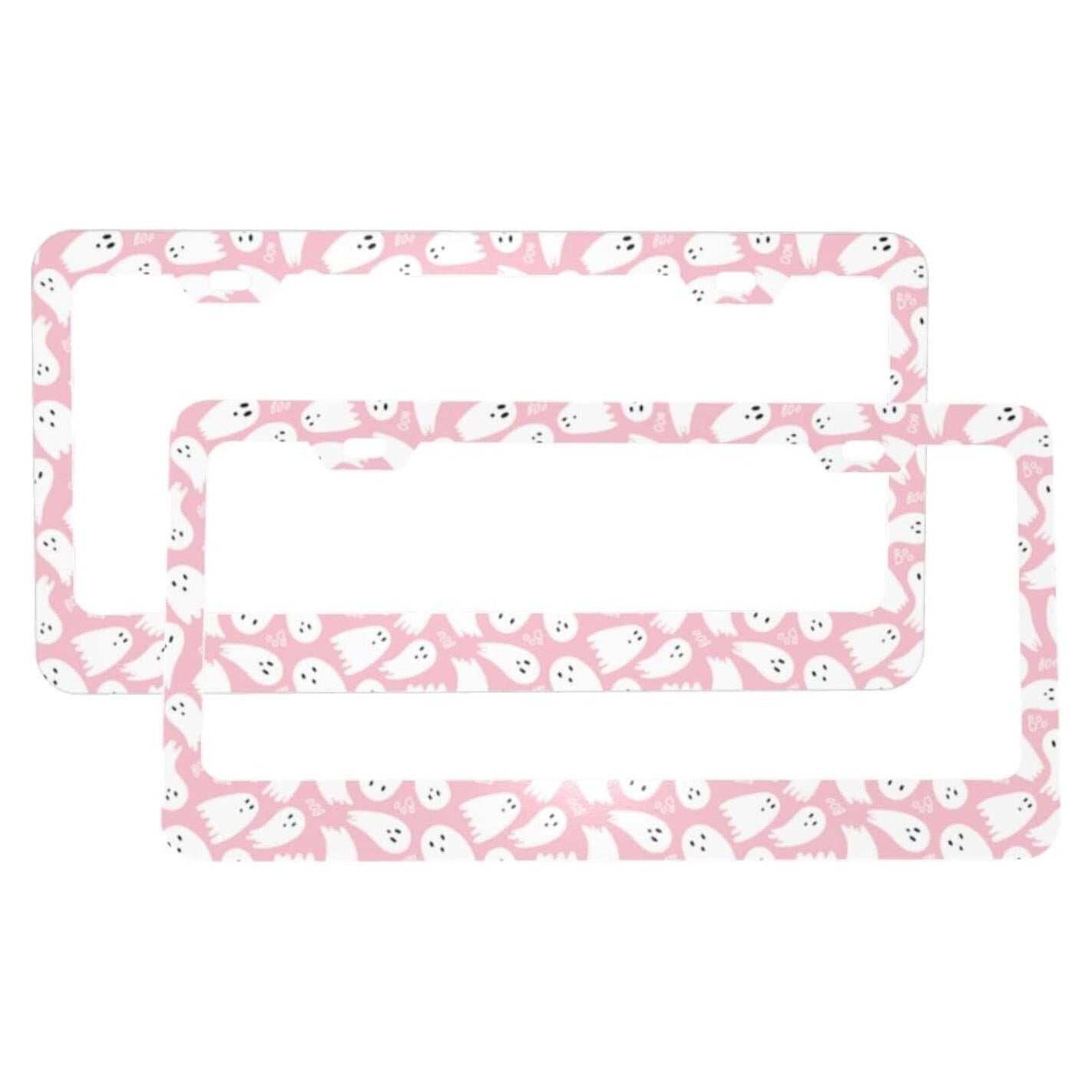 Marco de Placa de Licencia YANGDADA Rosa Bonito 2 Piezas