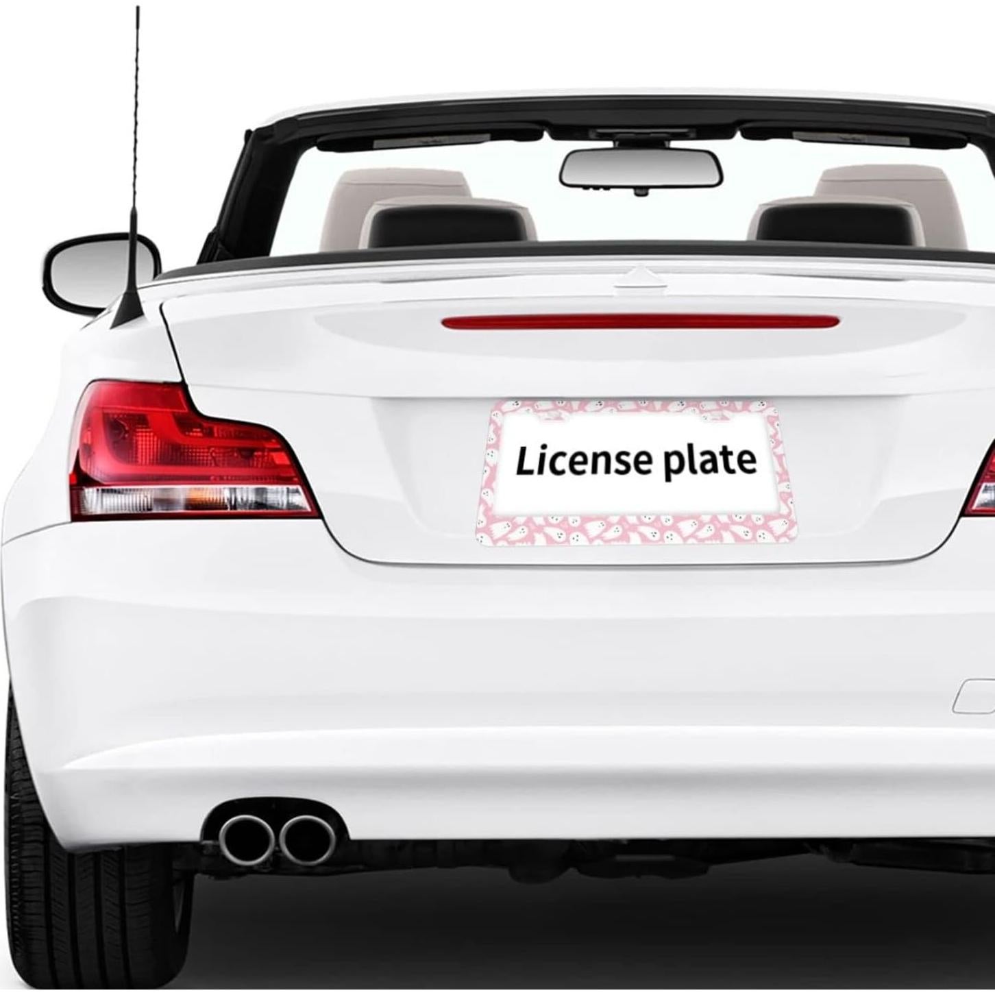 Marco de Placa de Licencia YANGDADA Rosa Bonito 2 Piezas