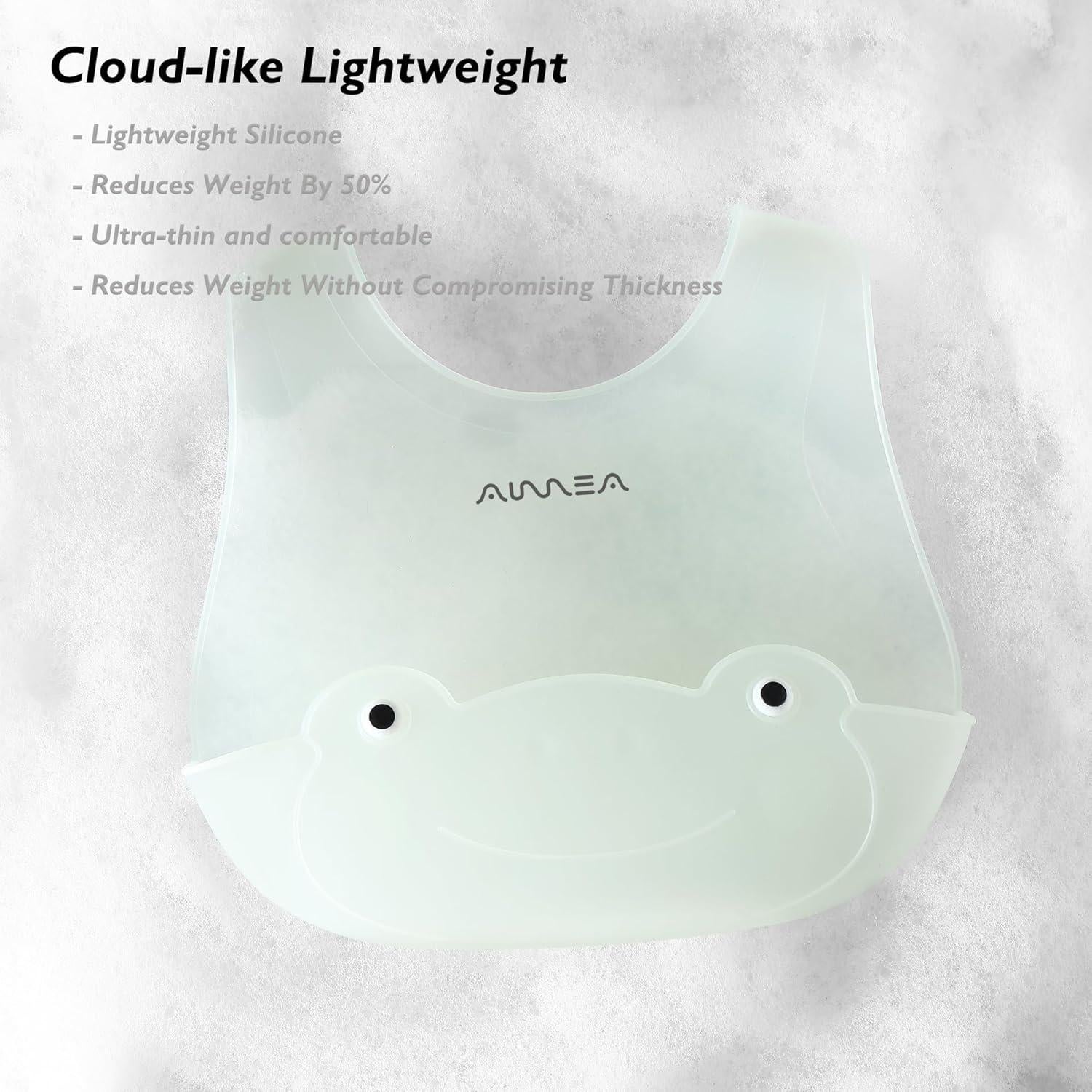 Baberos de Silicona Aurrea Ajustables e Impermeables 6M+