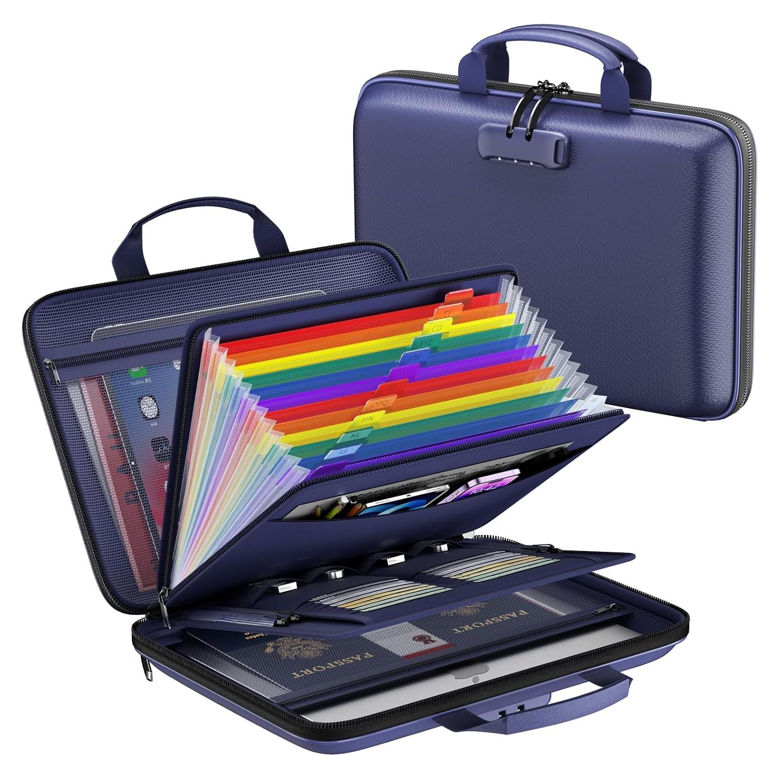 Organizador de Archivos Ignífugo ZOOPIP 13 Bolsillos Azul