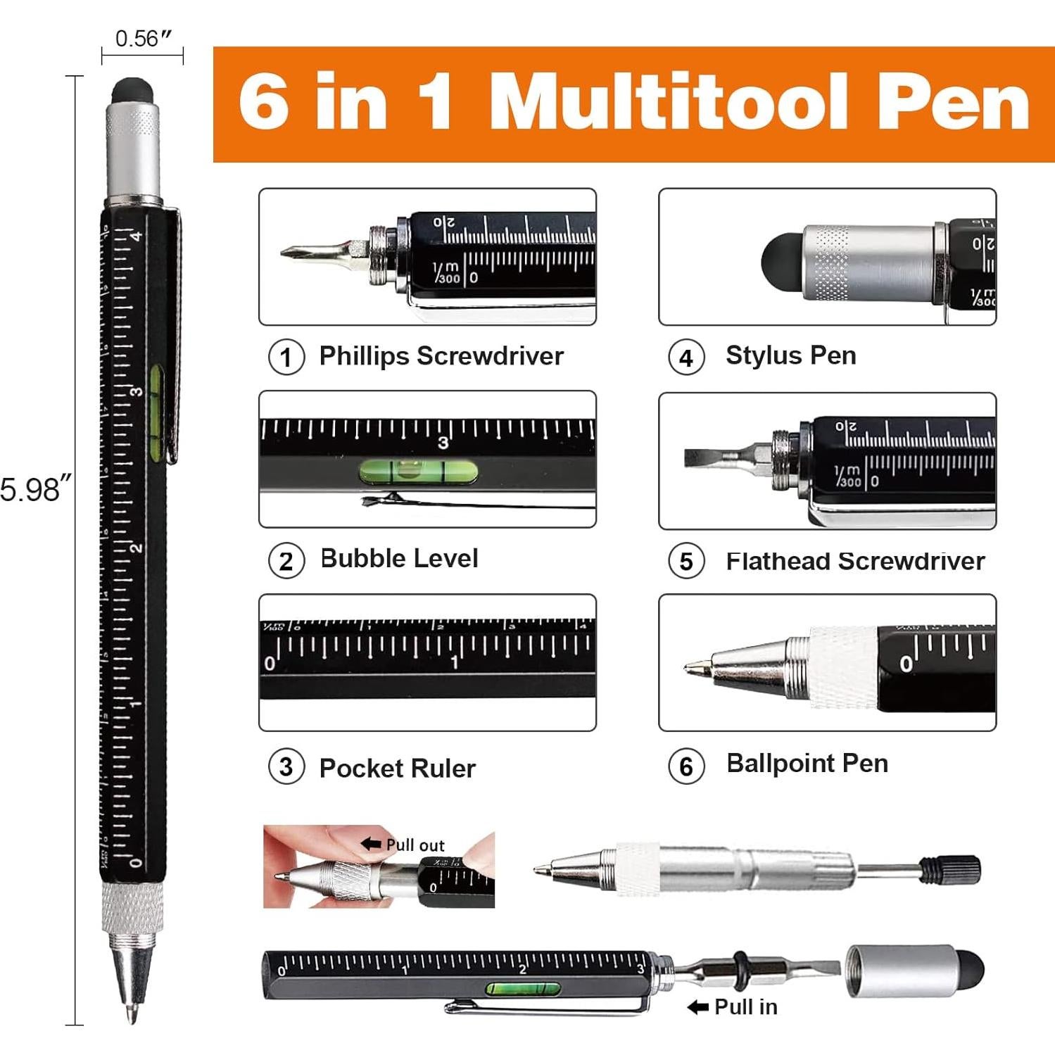 Herramienta Magnética VIBELITE 6 en 1 con Bolígrafos
