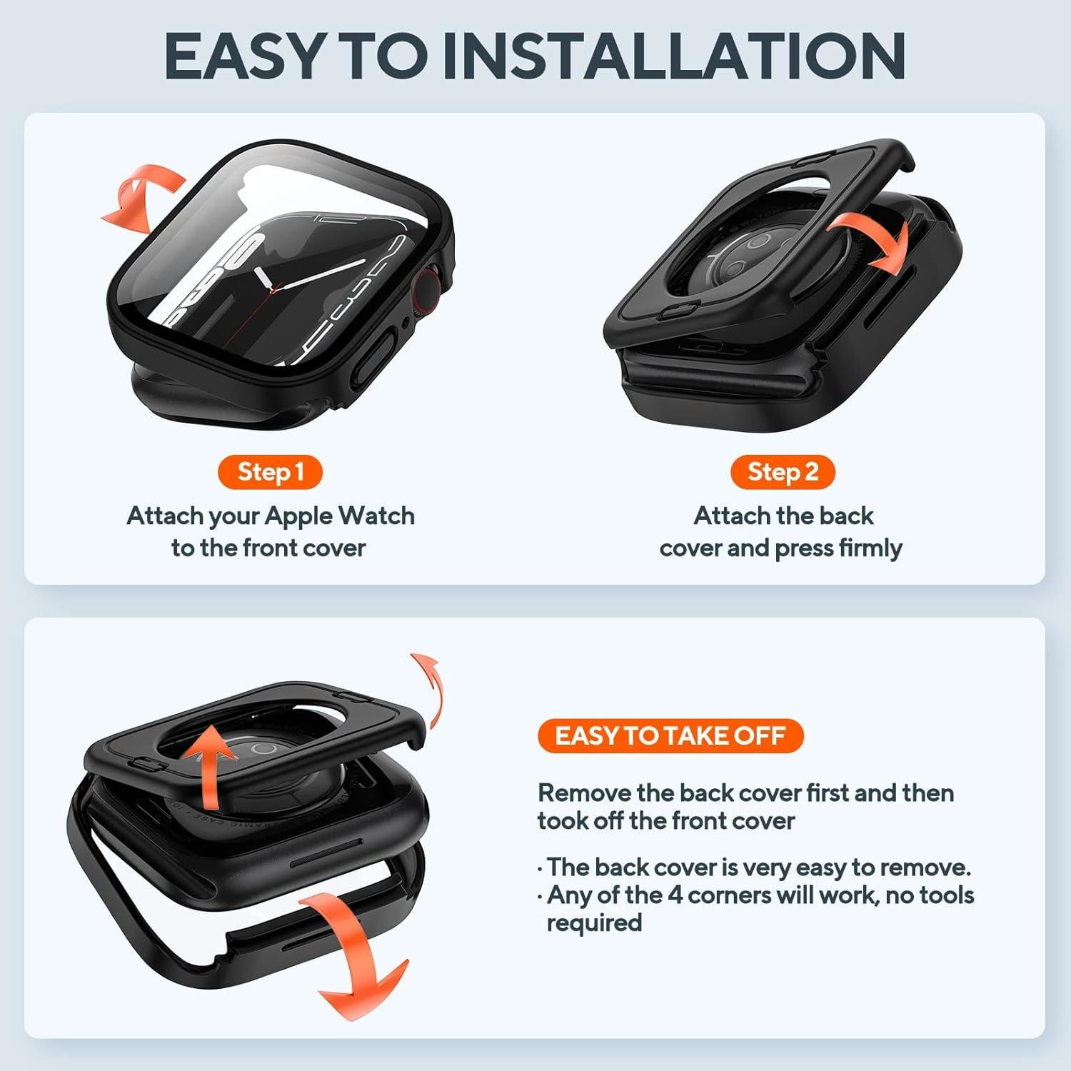 Funda 2 en 1 Impermeable Singiuzoo para Apple Watch 40mm