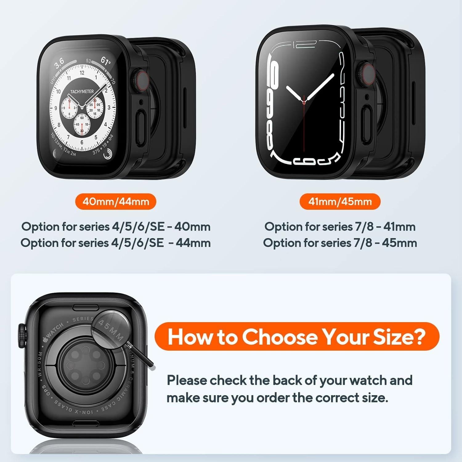 Funda 2 en 1 Impermeable Singiuzoo para Apple Watch 40mm