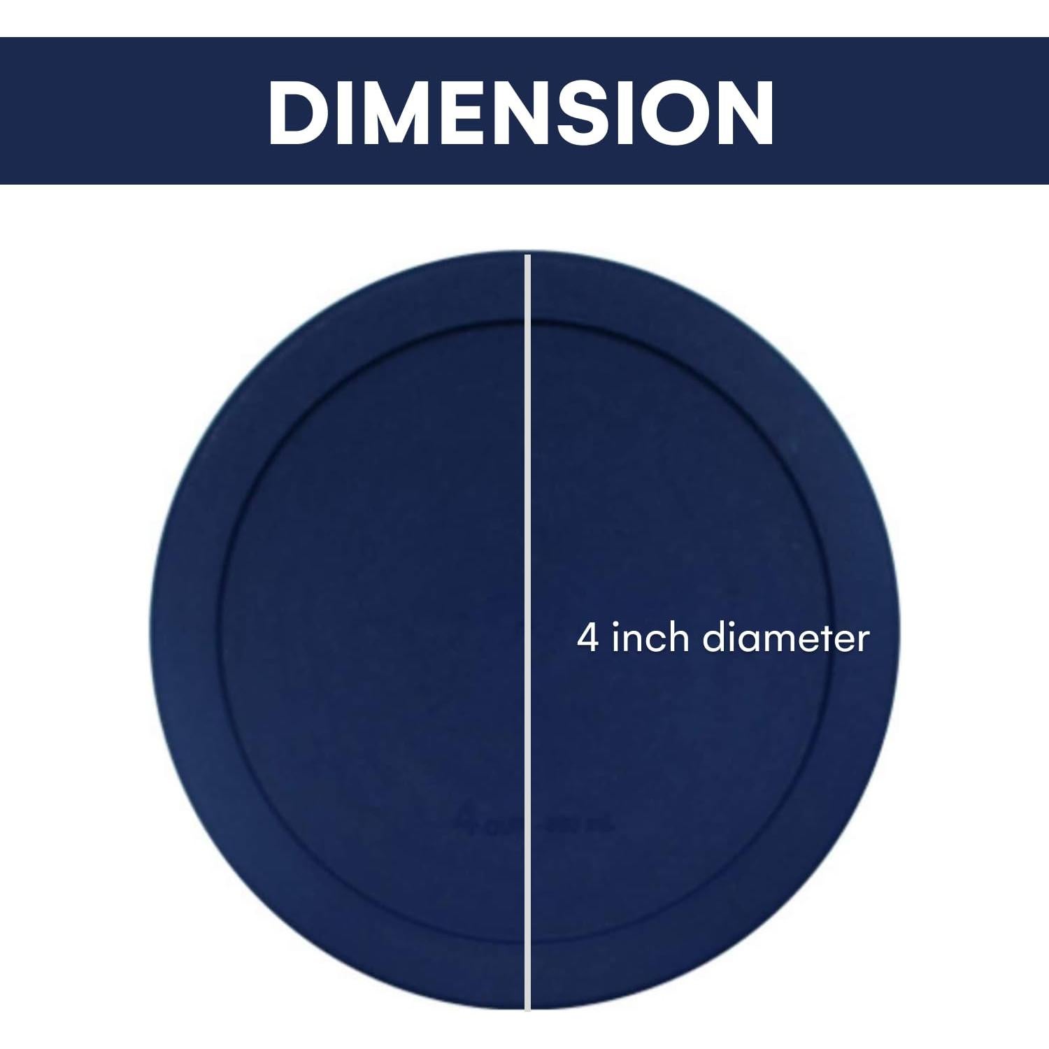 Tapa de Madera Azul para Contenedores Pyrex 2 Tazas - 4 Paquete