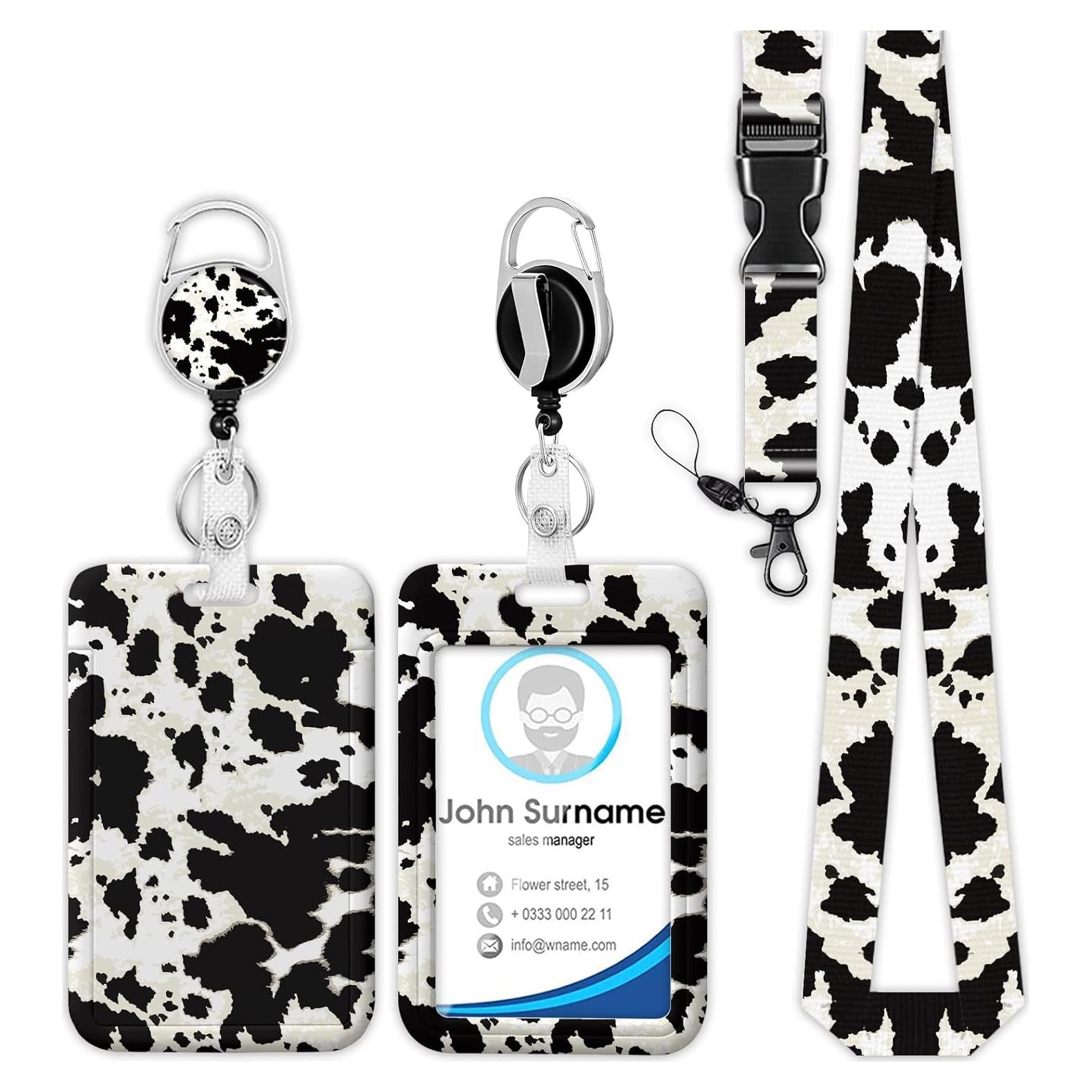 Porta Credenciales Retráctil KEATOU con Cinta Negra 58g