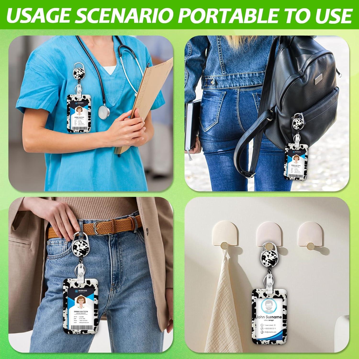 Porta Credenciales Retráctil KEATOU con Cinta Negra 58g