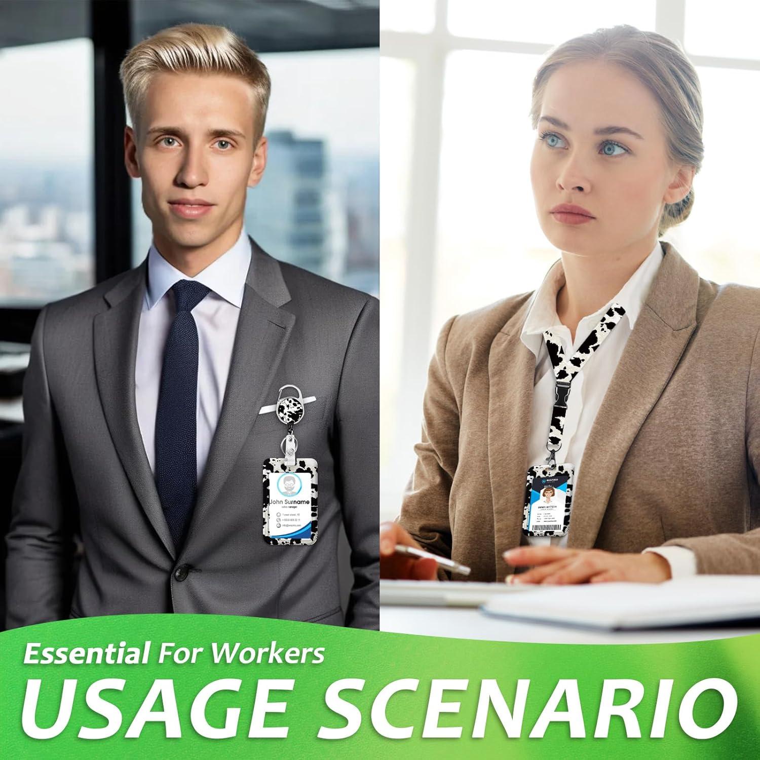 Porta Credenciales Retráctil KEATOU con Cinta Negra 58g