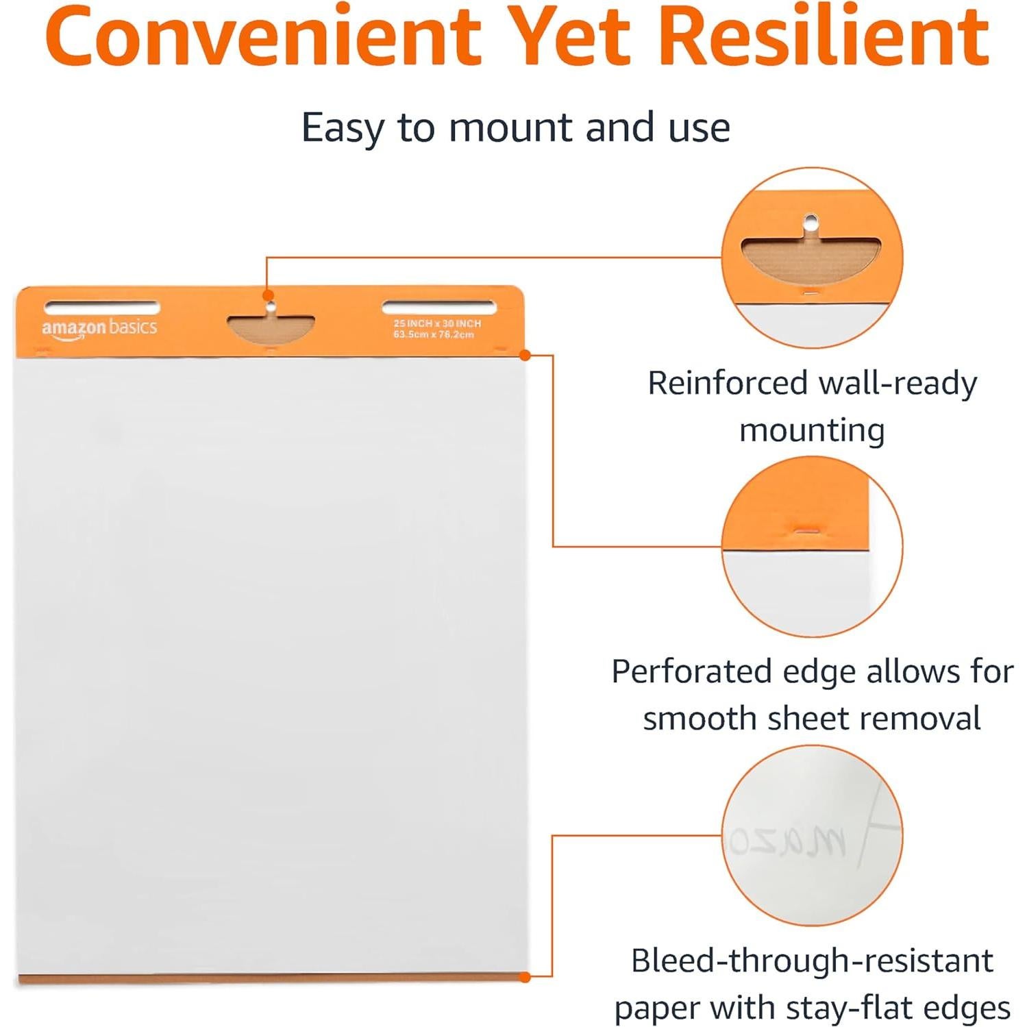 Almohadillas Adhesivas para Caballete Amazon Basics 63.5x76.2cm - 2 Piezas