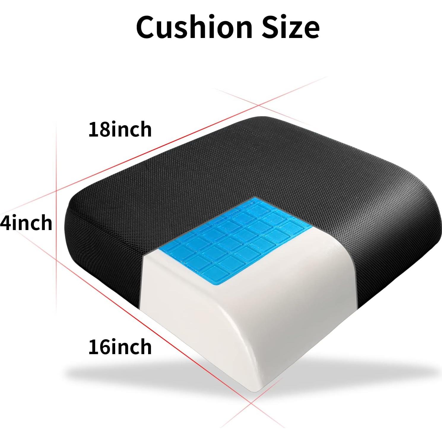 Cojín de Asiento Viscoelástico YOUFI 45.72x40.64cm Antideslizante