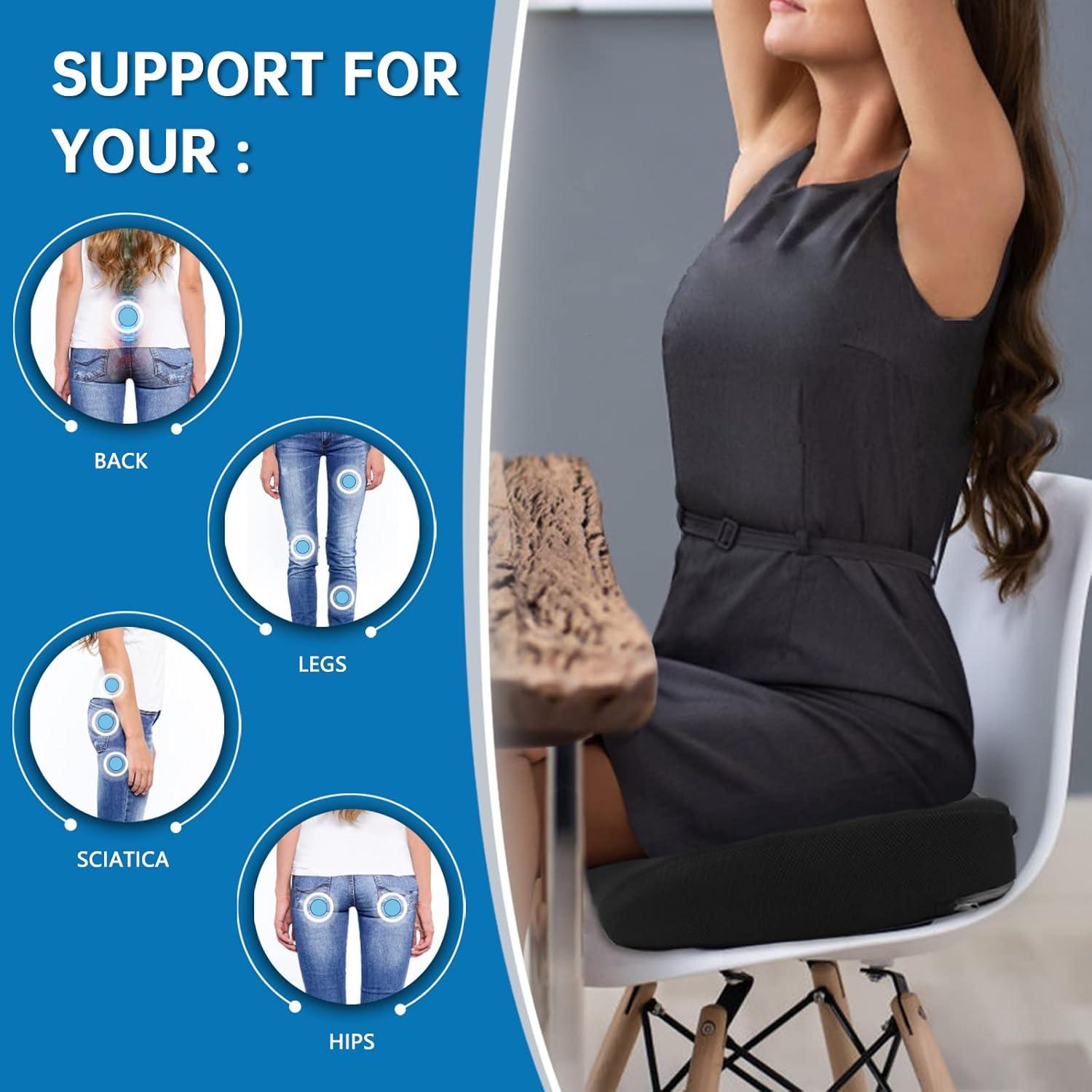 Cojín de Asiento Viscoelástico YOUFI 45.72x40.64cm Antideslizante