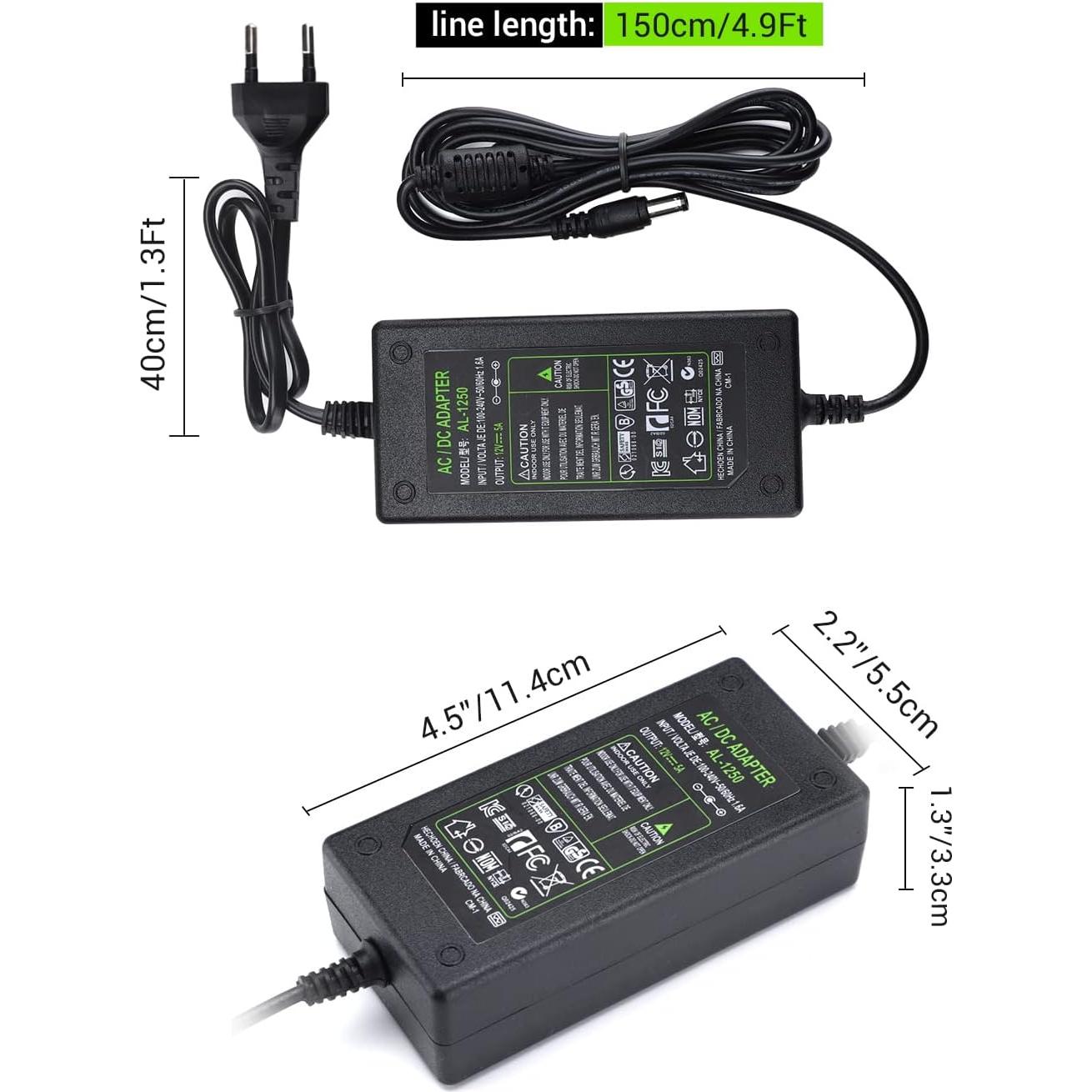 Adaptador de corriente 12V 3A TOBWOLF con cable 2.1mm