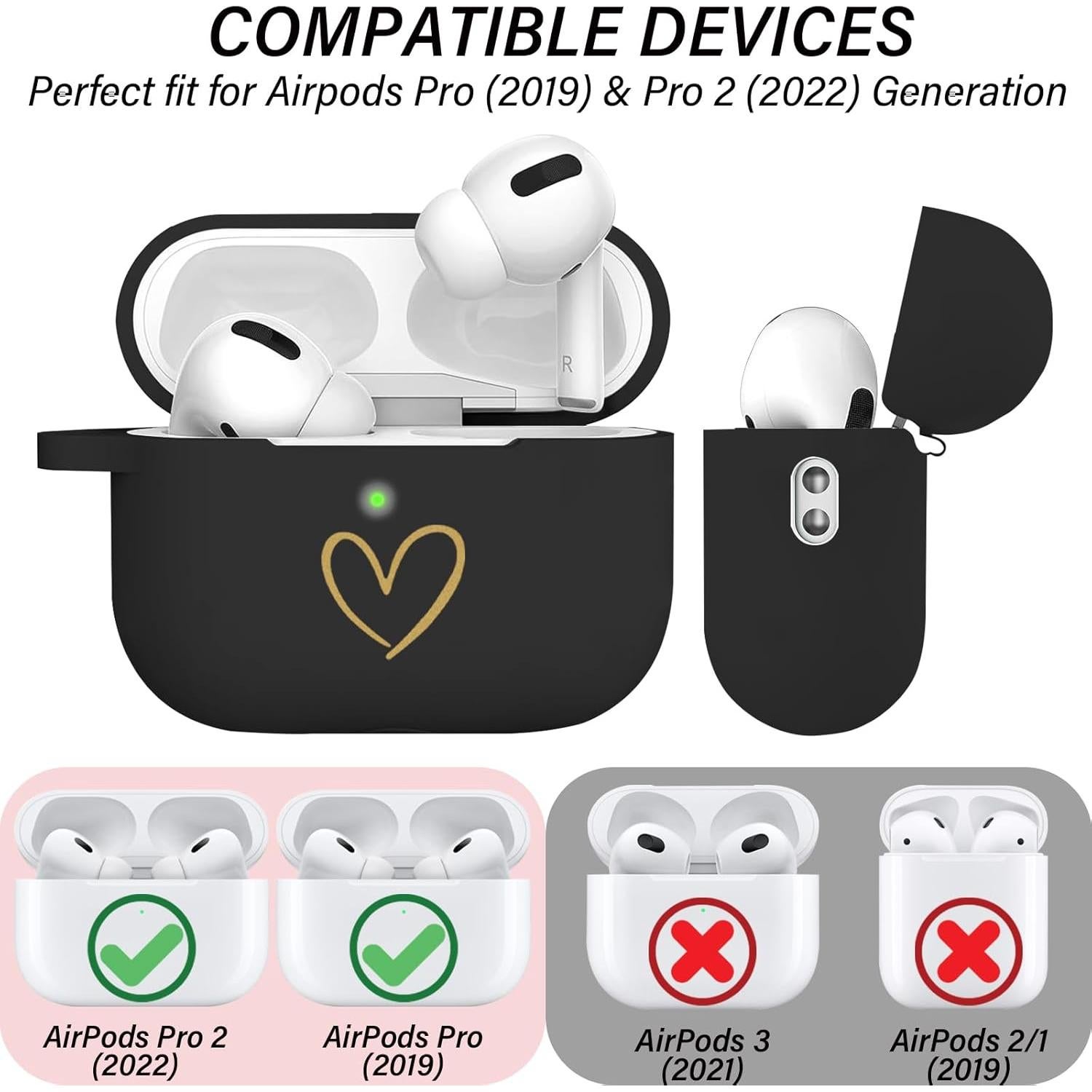 Funda de Silicona AIIEKZ para AirPods Pro 2/1 con Llavero