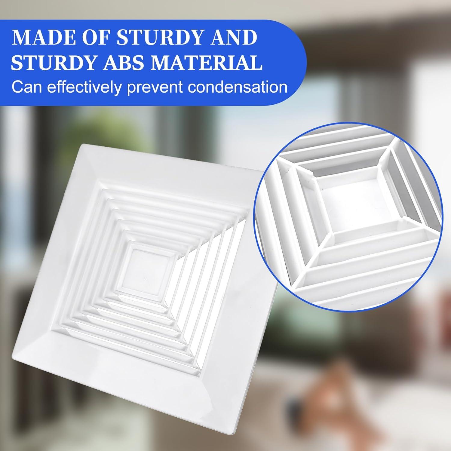 Cubierta de Ventilador de Baño Mkhaslri 22,86x22,86cm 4 Piezas