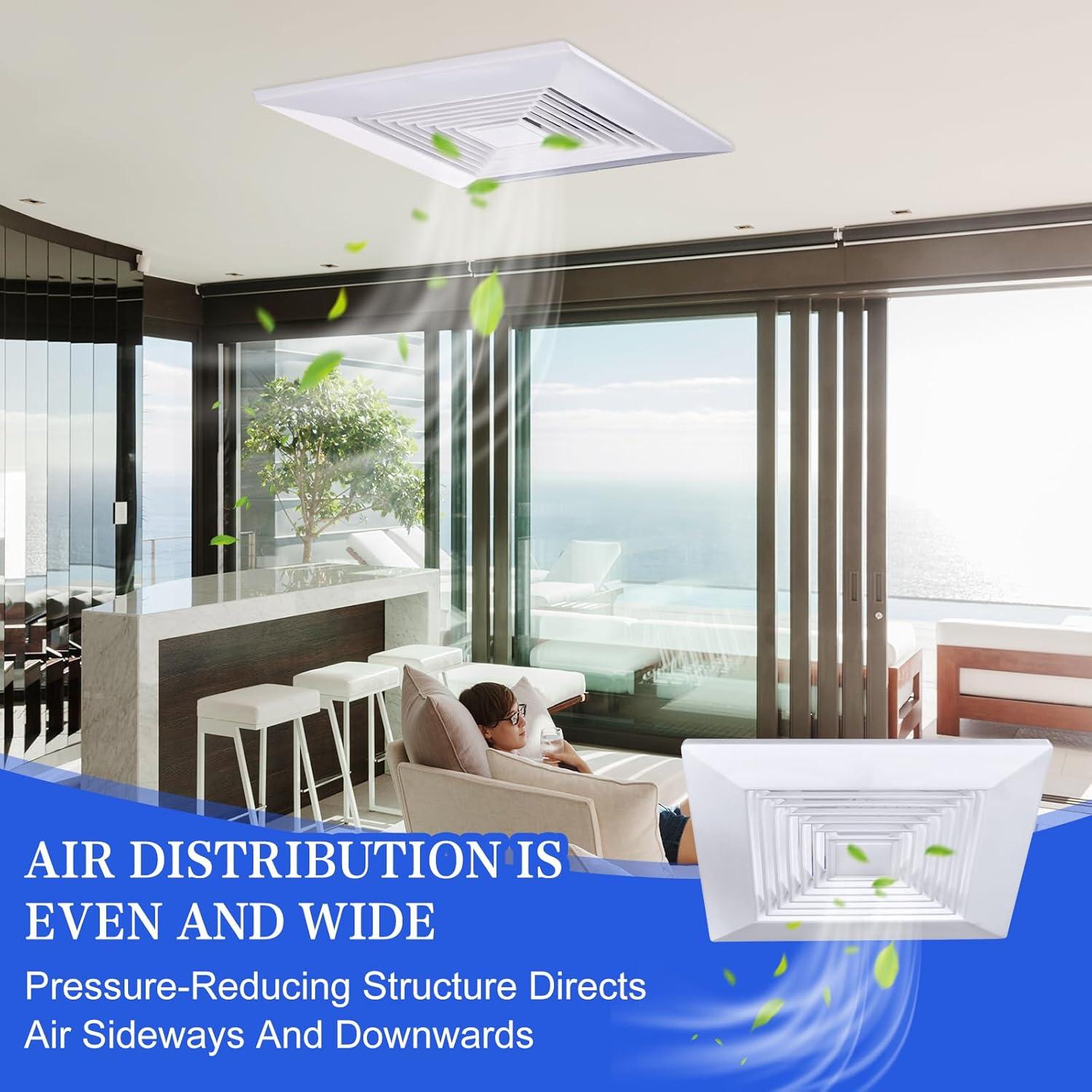 Cubierta de Ventilador de Baño Mkhaslri 22,86x22,86cm 4 Piezas