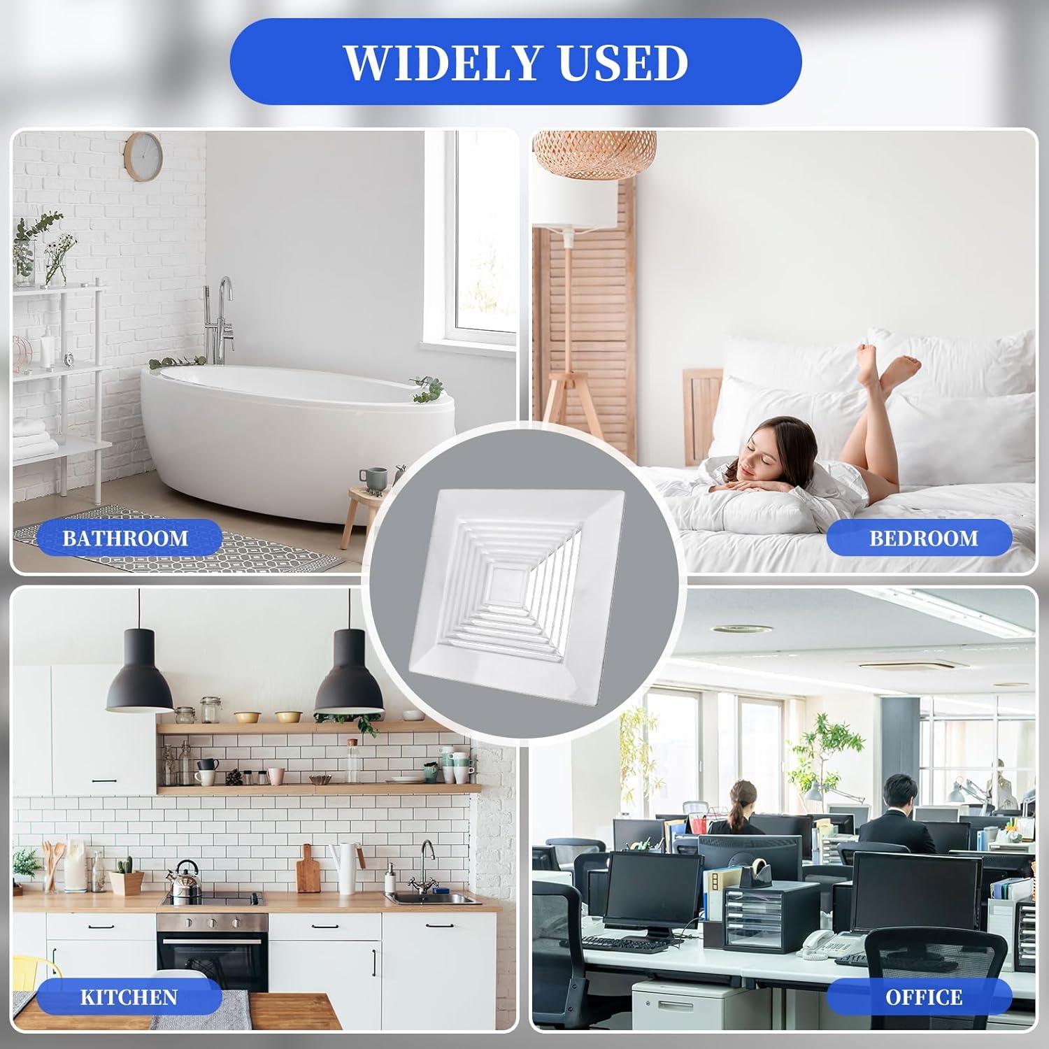 Cubierta de Ventilador de Baño Mkhaslri 22,86x22,86cm 4 Piezas