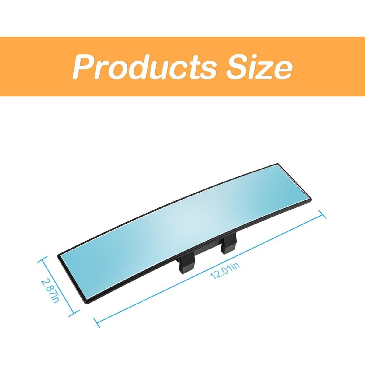 Espejo Retrovisor Convexo Universal Osilly 30.7x7.9cm Azul