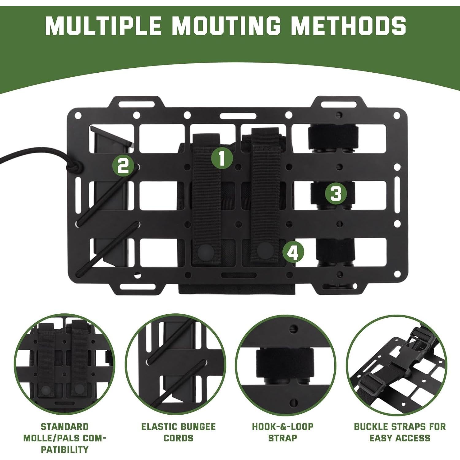 Organizador de Visera Molle Pridefend Universal 30.5x17.5cm