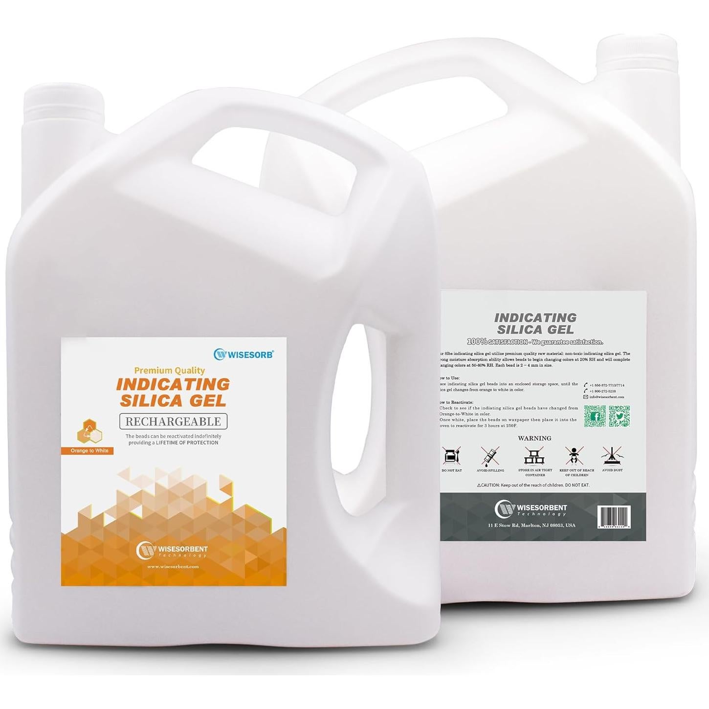 Gel de Silica Indicador Wisesorb 3.4 kg Naranja a Blanco