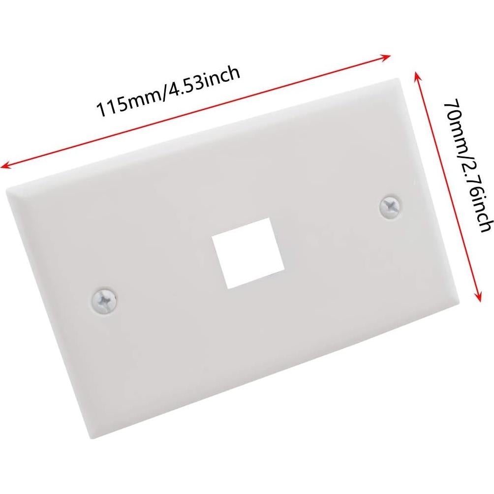 Placa de Pared Ethernet OZXNO CAT.6 RJ45 1 Puerto Blanco