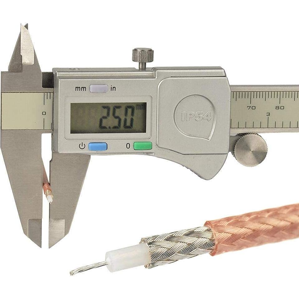 Cable Coaxial SMA Macho a Macho 90° RG316 100cm - Paquete de 2