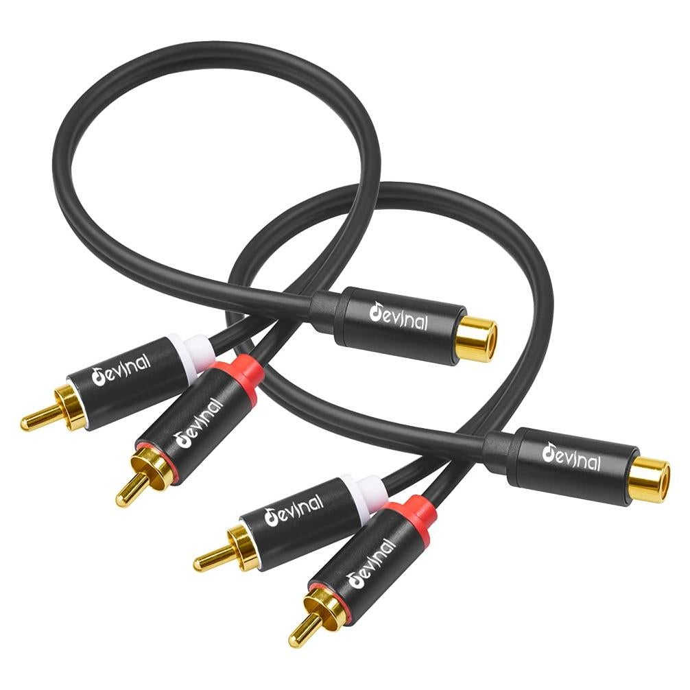 Adaptador RCA Y Devinal 1 Hembra a 2 Machos para Audio