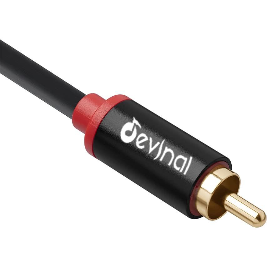 Adaptador RCA Y Devinal 1 Hembra a 2 Machos para Audio
