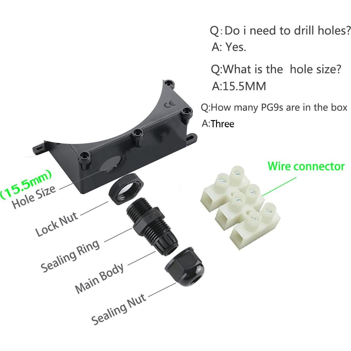 Caja de Conexiones Impermeable IP68 dstfuy 90x50x40mm