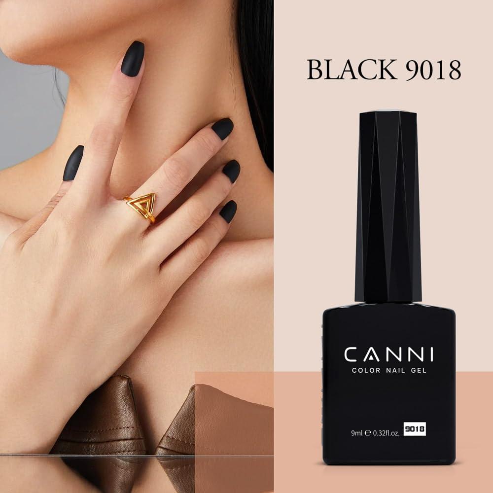Set de Esmalte de Uñas en Gel CANNI Negro y Blanco 2 Pcs