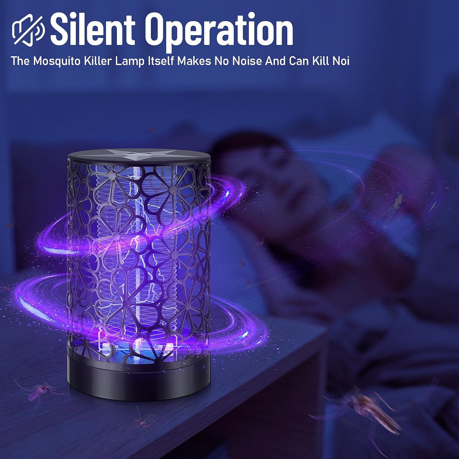 Asesino de Insectos Eléctrico USB Qualirey 4 Pcs Luz Morada