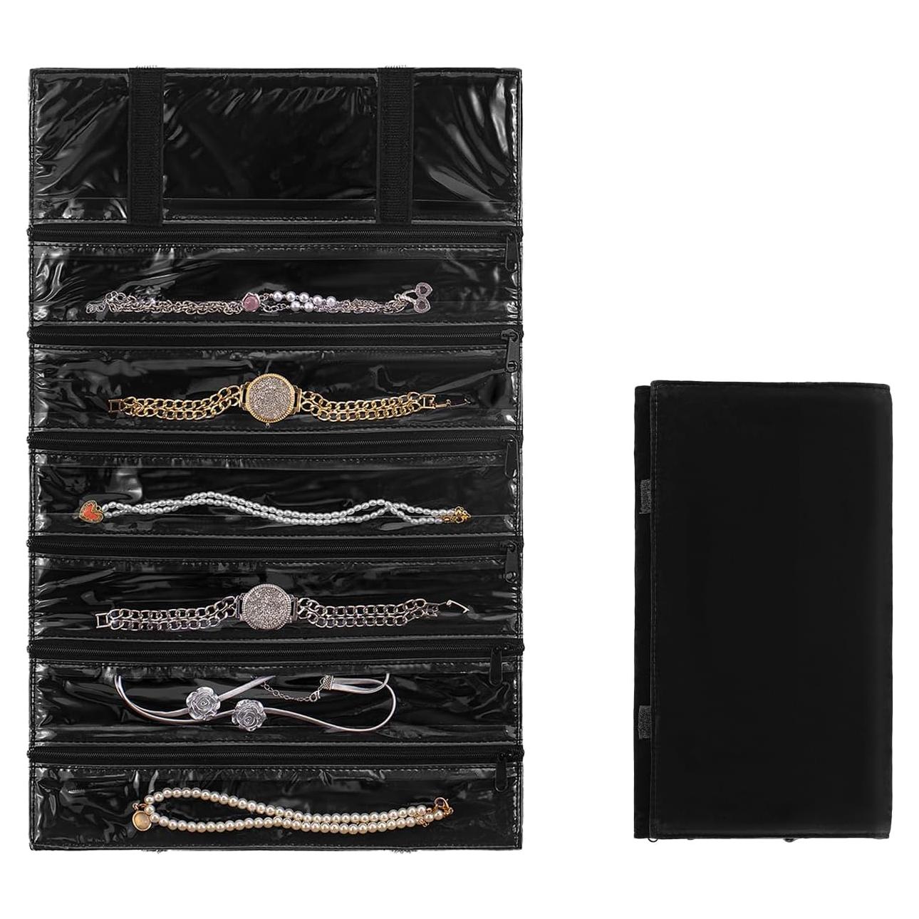 Organizador de Joyería de Viaje TEMUORG 6 Bolsillos Plegable