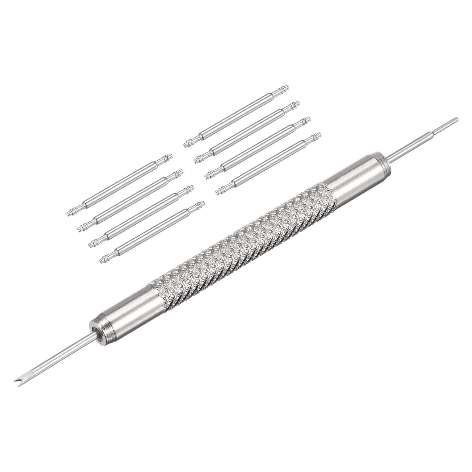 Pasadores de Resorte para Reloj uxcell 17mm Acero Inoxidable 8 PCS