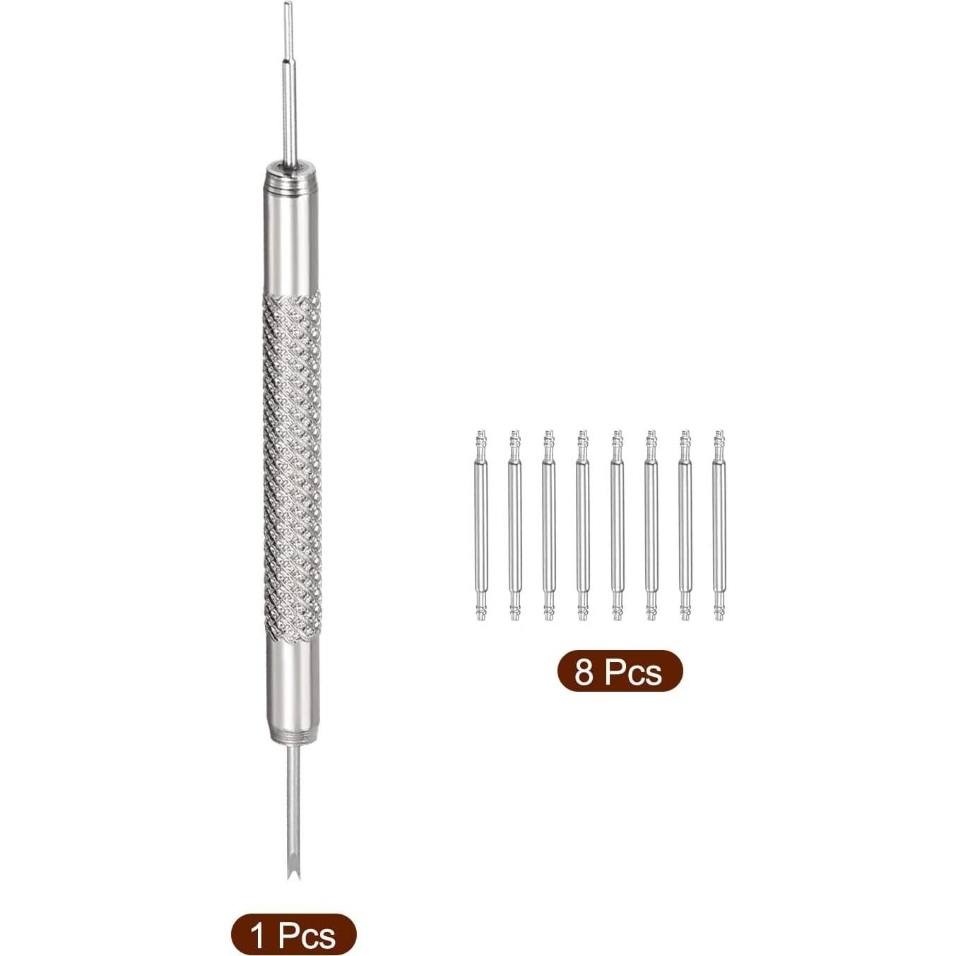 Pasadores de Resorte para Reloj uxcell 17mm Acero Inoxidable 8 PCS