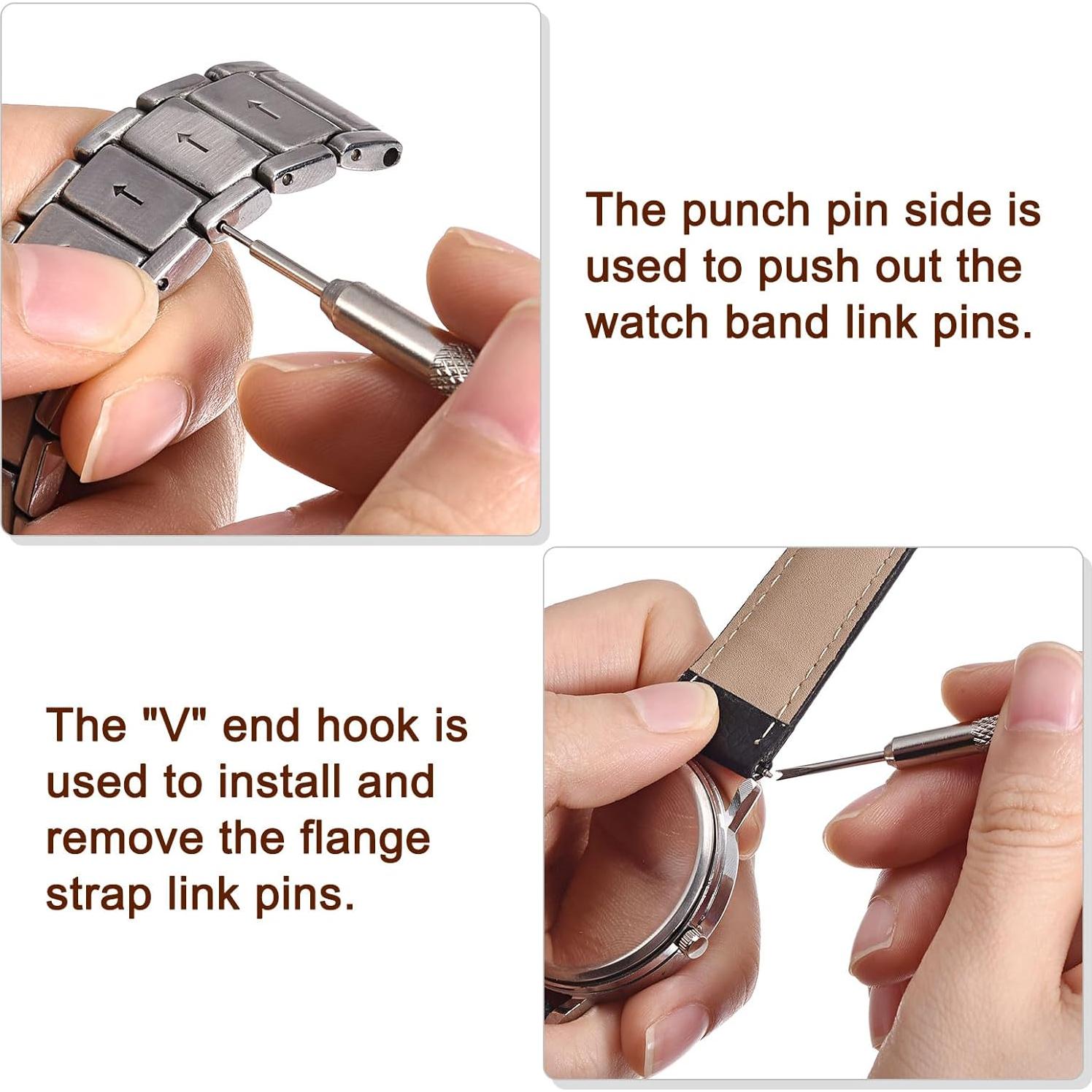 Pasadores de Resorte para Reloj uxcell 17mm Acero Inoxidable 8 PCS