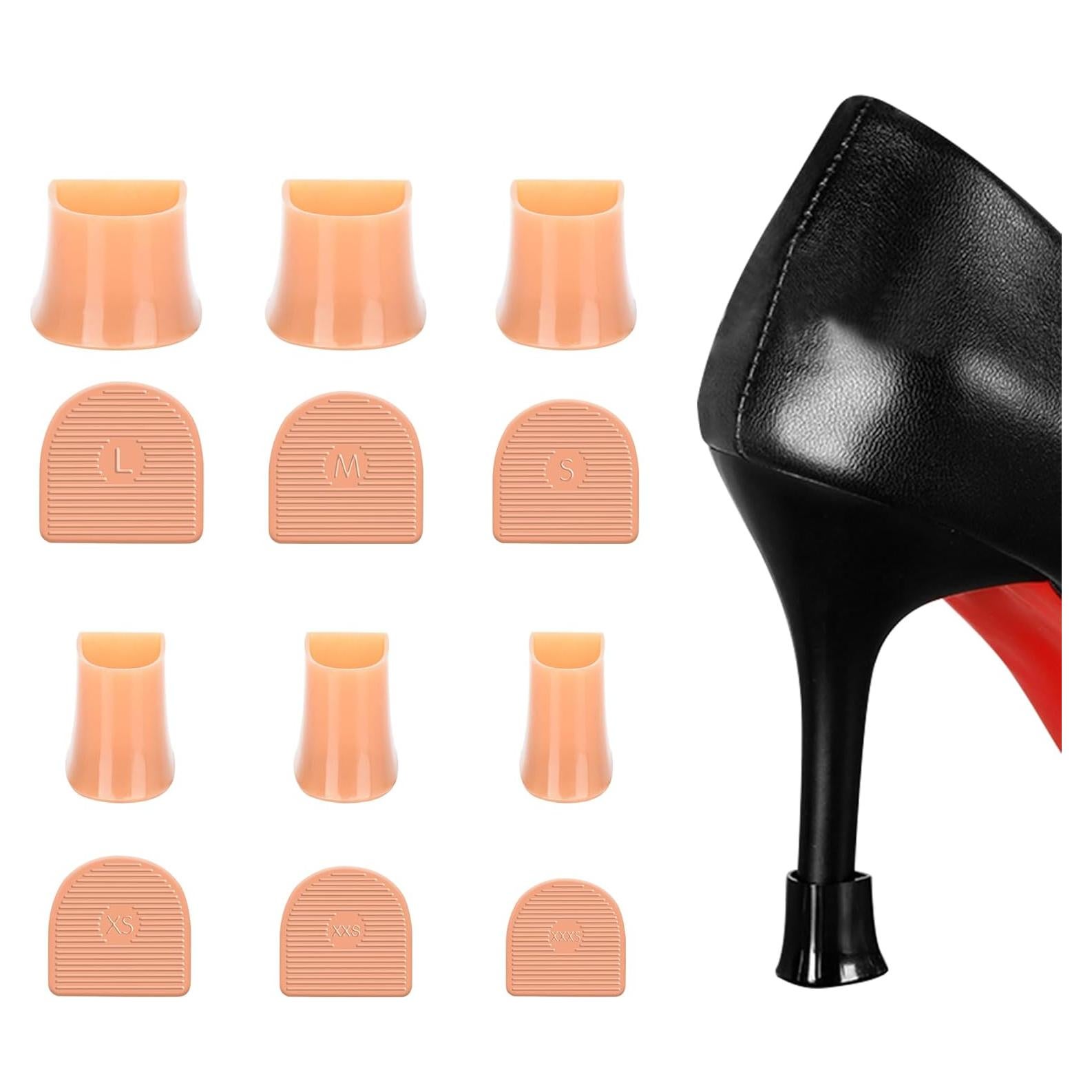 6 Pares Protectores de Tacón Stiletto SooGree - Antirruido