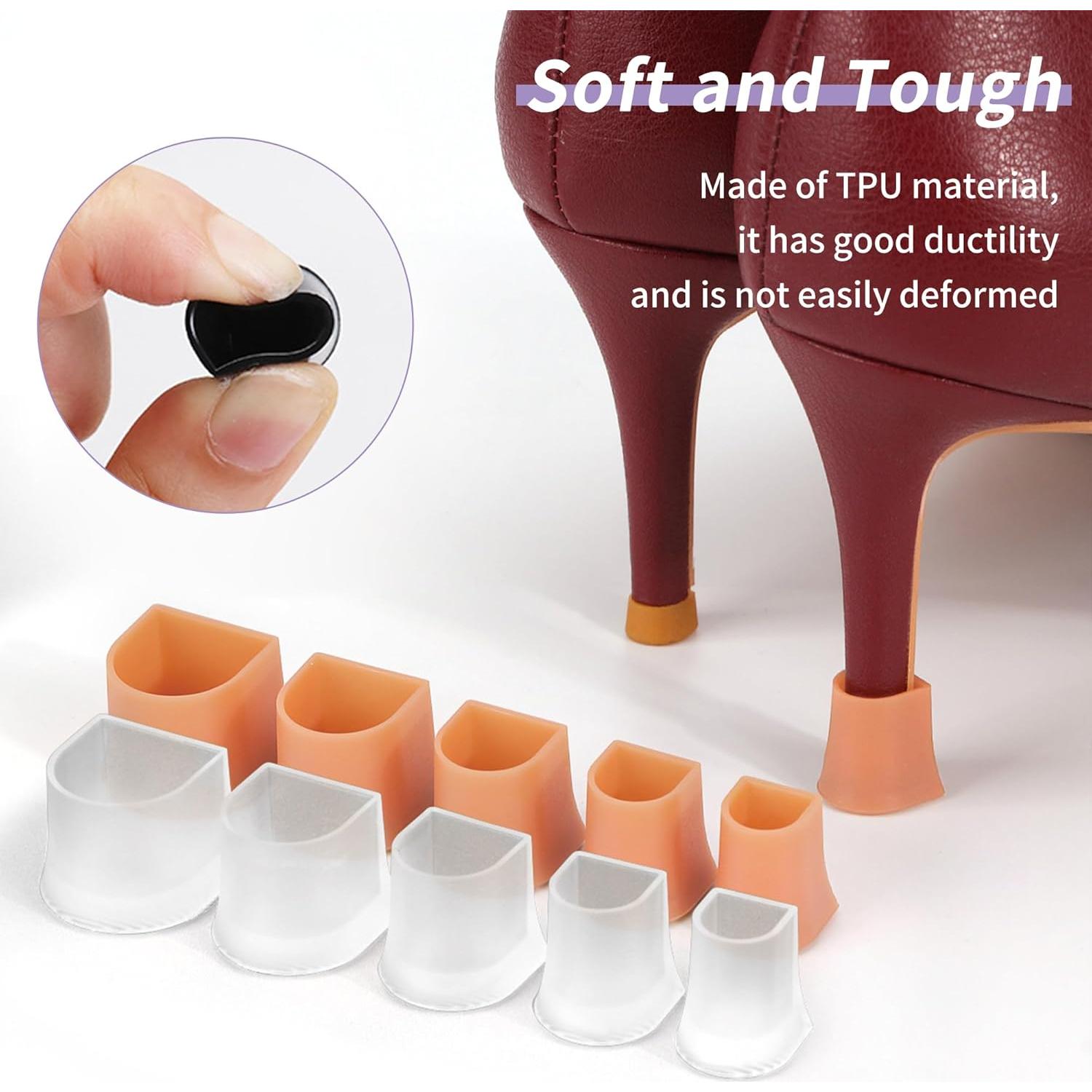 6 Pares Protectores de Tacón Stiletto SooGree - Antirruido