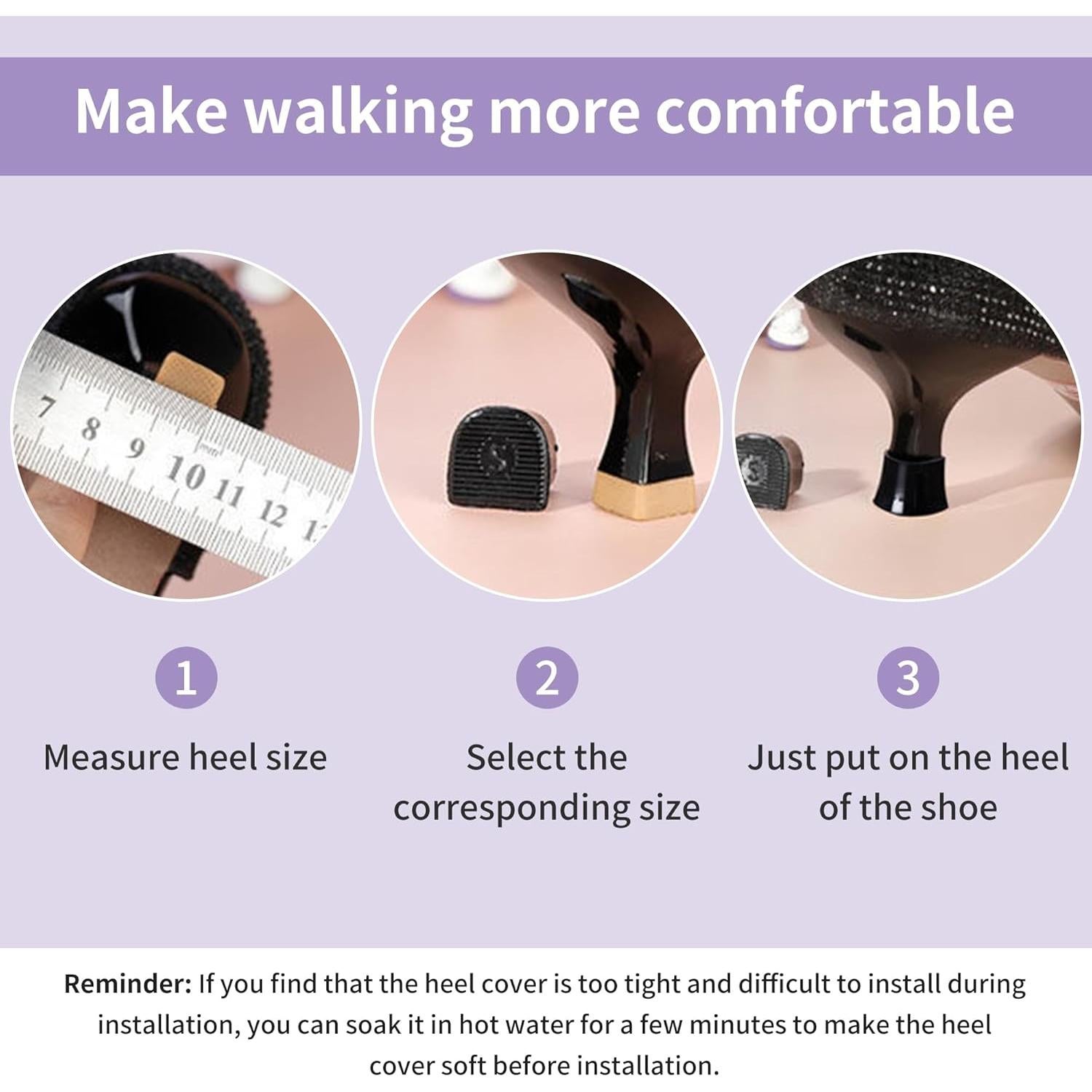 6 Pares Protectores de Tacón Stiletto SooGree - Antirruido