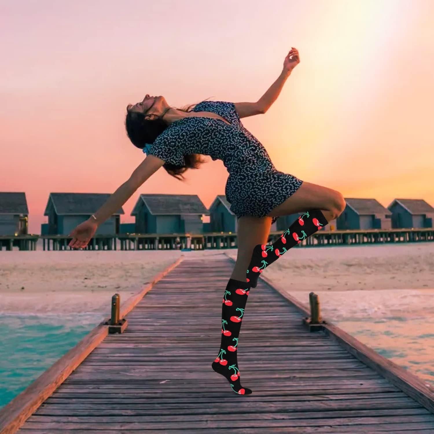 Calcetines de Compresión Junely para Mujeres hasta la Rodilla