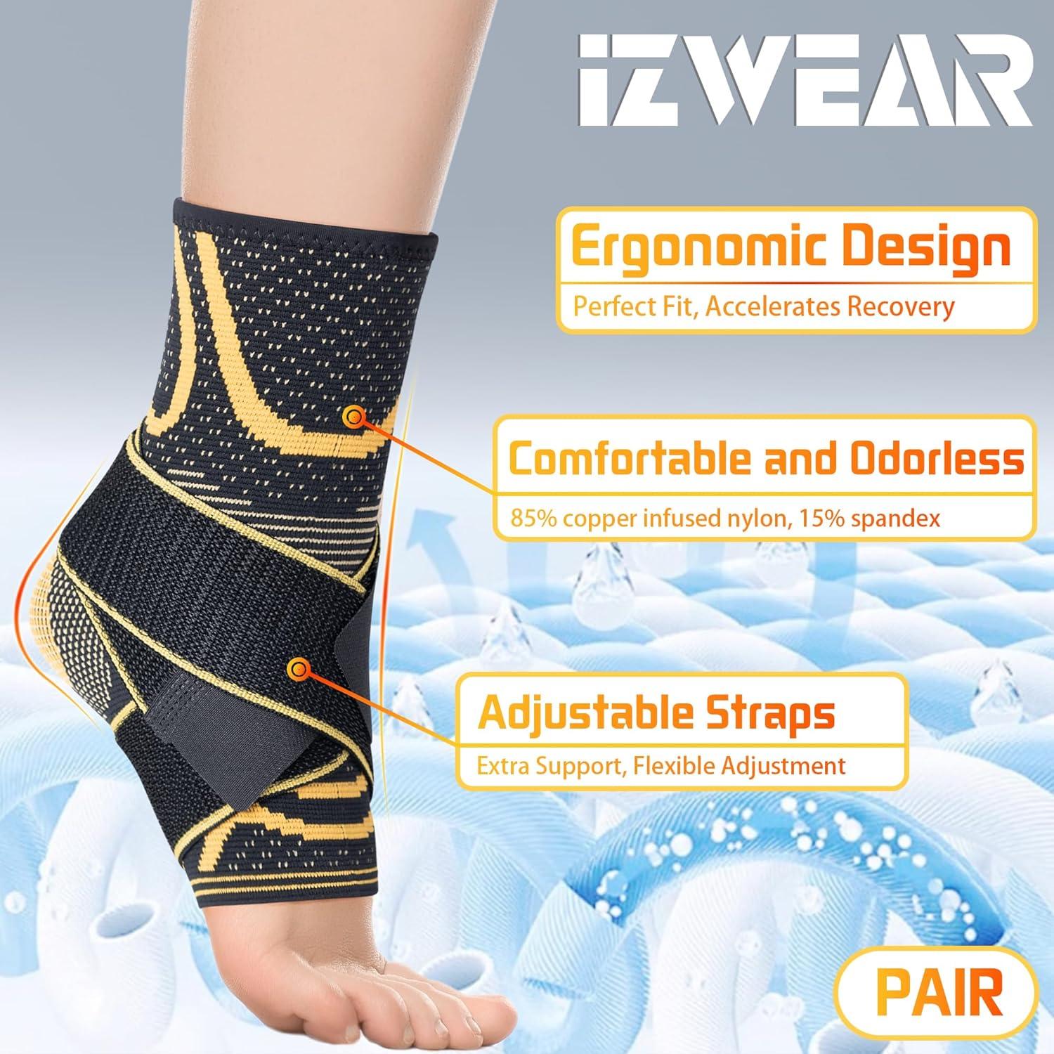 Férula para Tobillo IZWEAR con Correas - Soporte para Fascitis Plantar