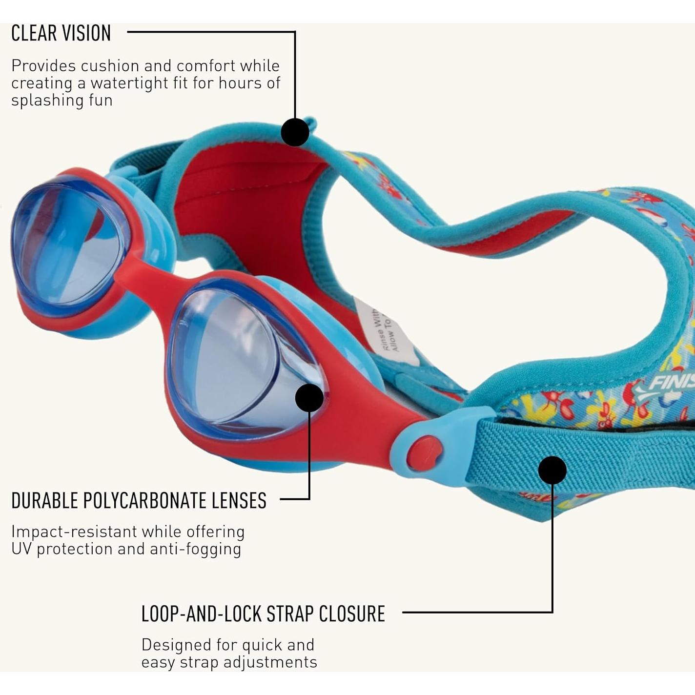 Gafas de natación FINIS DragonFly para niños 3-6 años UV